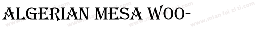Algerian Mesa W00字体转换